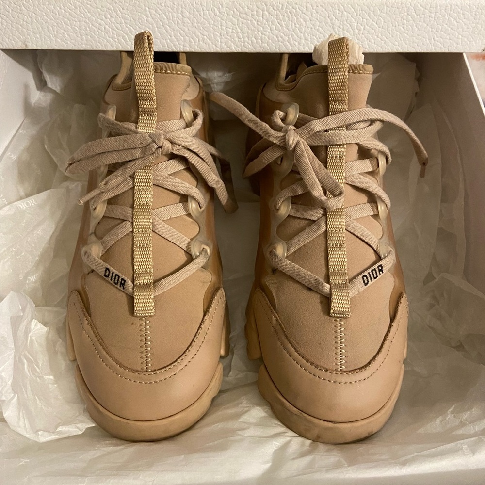 Dior Nude Lace-Up Sneakers